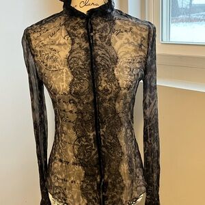 Elie Tahari Elegant Black Lace top.